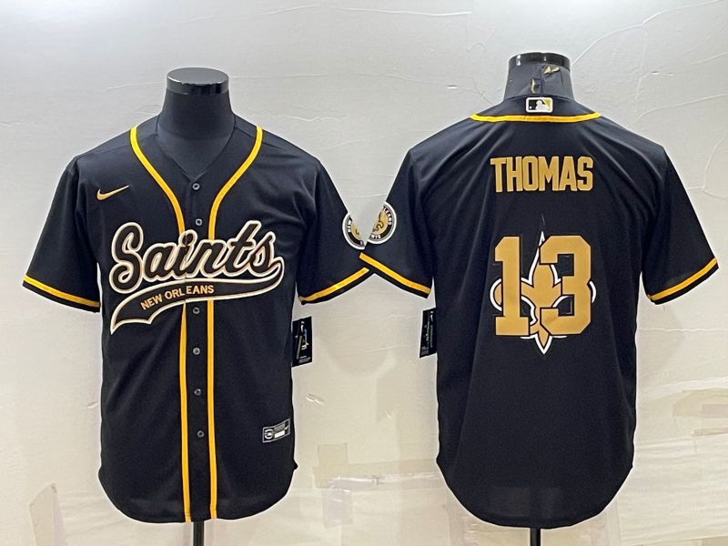 Men New Orleans Saints #13 Thomas Black Gold 2022 Nike Co branded NFL Jersey->green bay packers->NFL Jersey